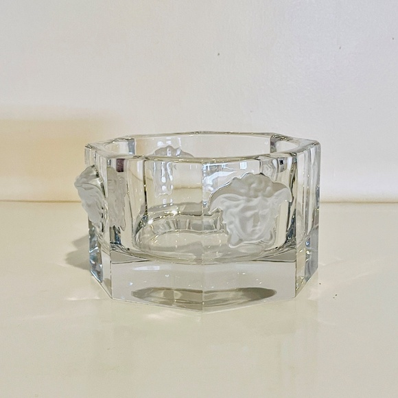 Versace x Rosenthal Medusa Lumiere Clear Crystal Bottle Coaster - Picture 4 of 14